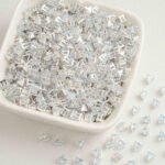 Triangle Diamond 4mm Zircon Beads Gold Base silver Base Black base 100PCS - Image 3