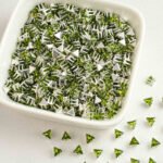 Triangle Diamond 4mm Zircon Beads Gold Base silver Base Black base 100PCS - Image 9