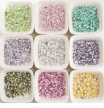 Horseeye Diamond 3*6mm Zircon beads Gold Base silver Base Black base 100PCS - Image 6