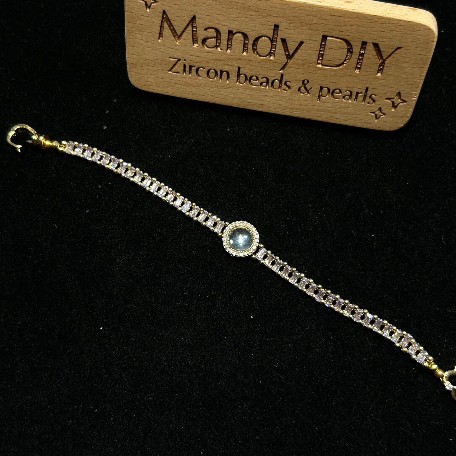 051-2 Kit 34 | DIY Bracelet Kit with 5A Zircon Beads | All-Inclusive Beginner Jewelry Making Gift for Women | Video Guide Included - Image 1