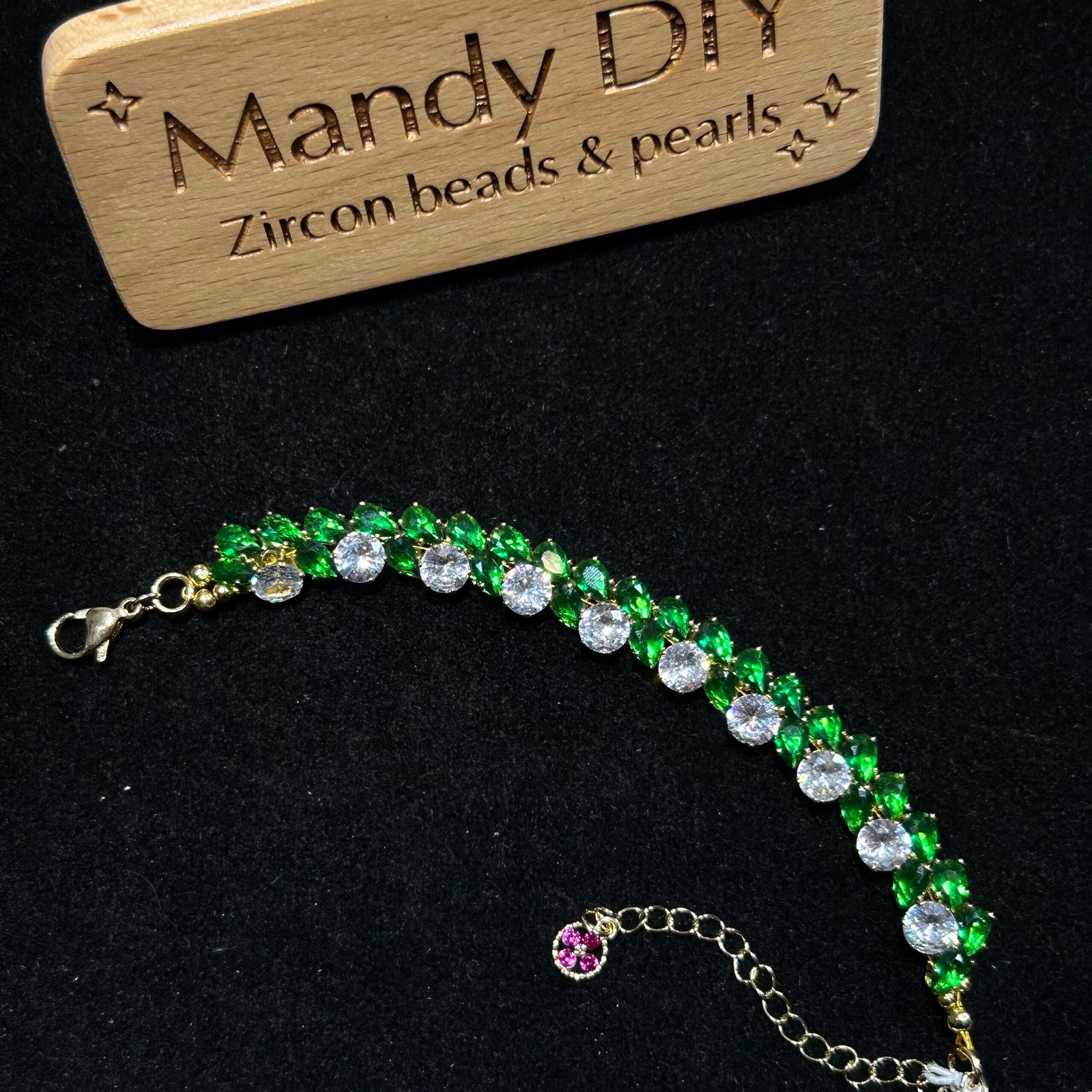 074-2 Kit 76 | DIY Bracelet Kit with 5A Zircon Beads | All-Inclusive Beginner Jewelry Making Gift for Women | Video Guide Included - Image 1