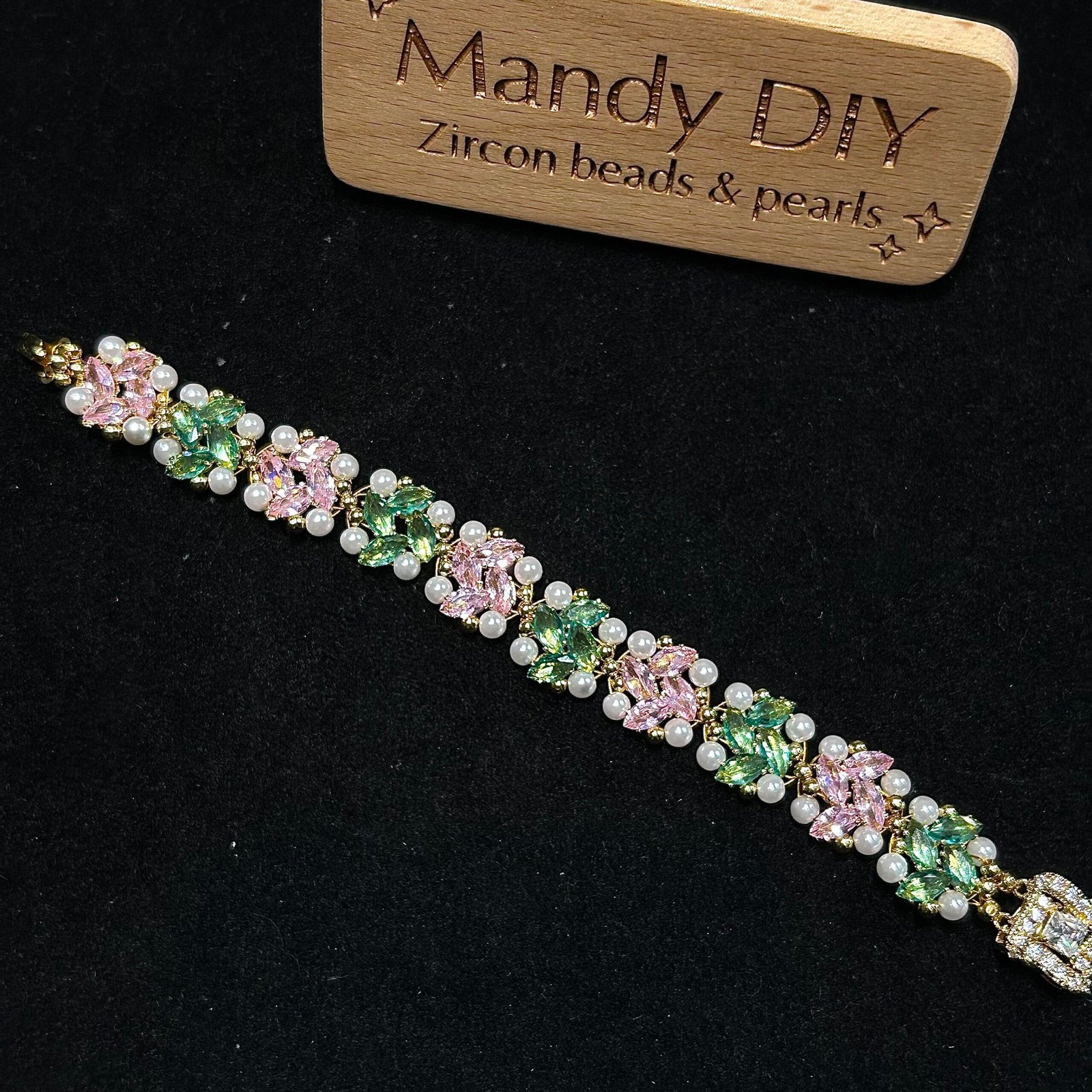 077-2 Kit 140 (Tutorial Ready) | DIY Bracelet Kit with 5A Zircon Beads | All-Inclusive Beginner Jewelry Making Gift for Women | Video Guide Included - Image 1