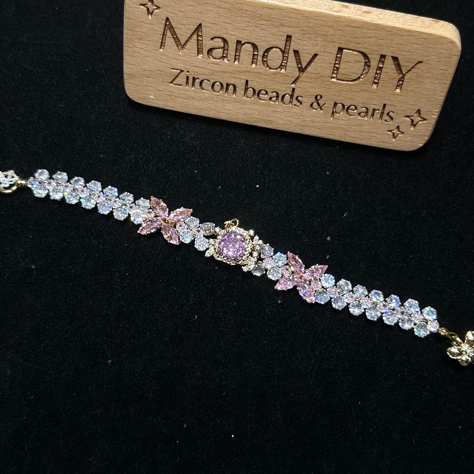 150-1 Kit 348 | DIY Bracelet Kit with 5A Zircon Beads | All-Inclusive Beginner Jewelry Making Gift for Women | Video Guide Included - Image 1