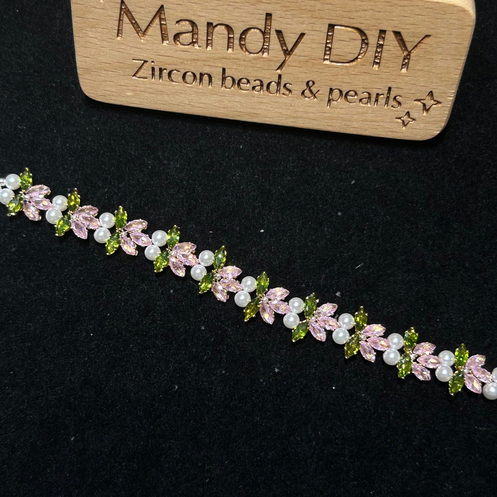 156-2 Kit 309 (Tutorial Ready) | DIY Bracelet Kit with 5A Zircon Beads | All-Inclusive Beginner Jewelry Making Gift for Women | Video Guide Included - Image 1