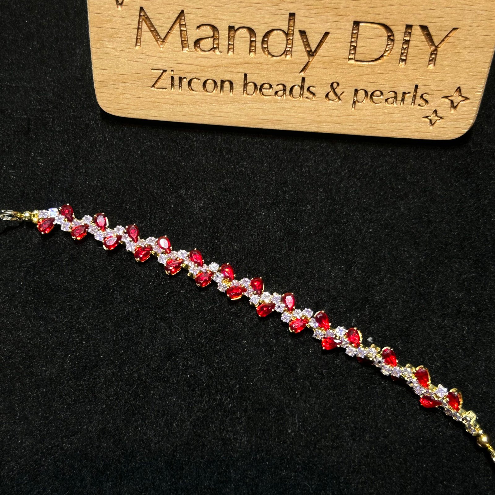 181-2 Kit 82 (Tutorial Ready) | DIY Bracelet Kit with 5A Zircon Beads | All-Inclusive Beginner Jewelry Making Gift for Women | Video Guide Included - Image 1