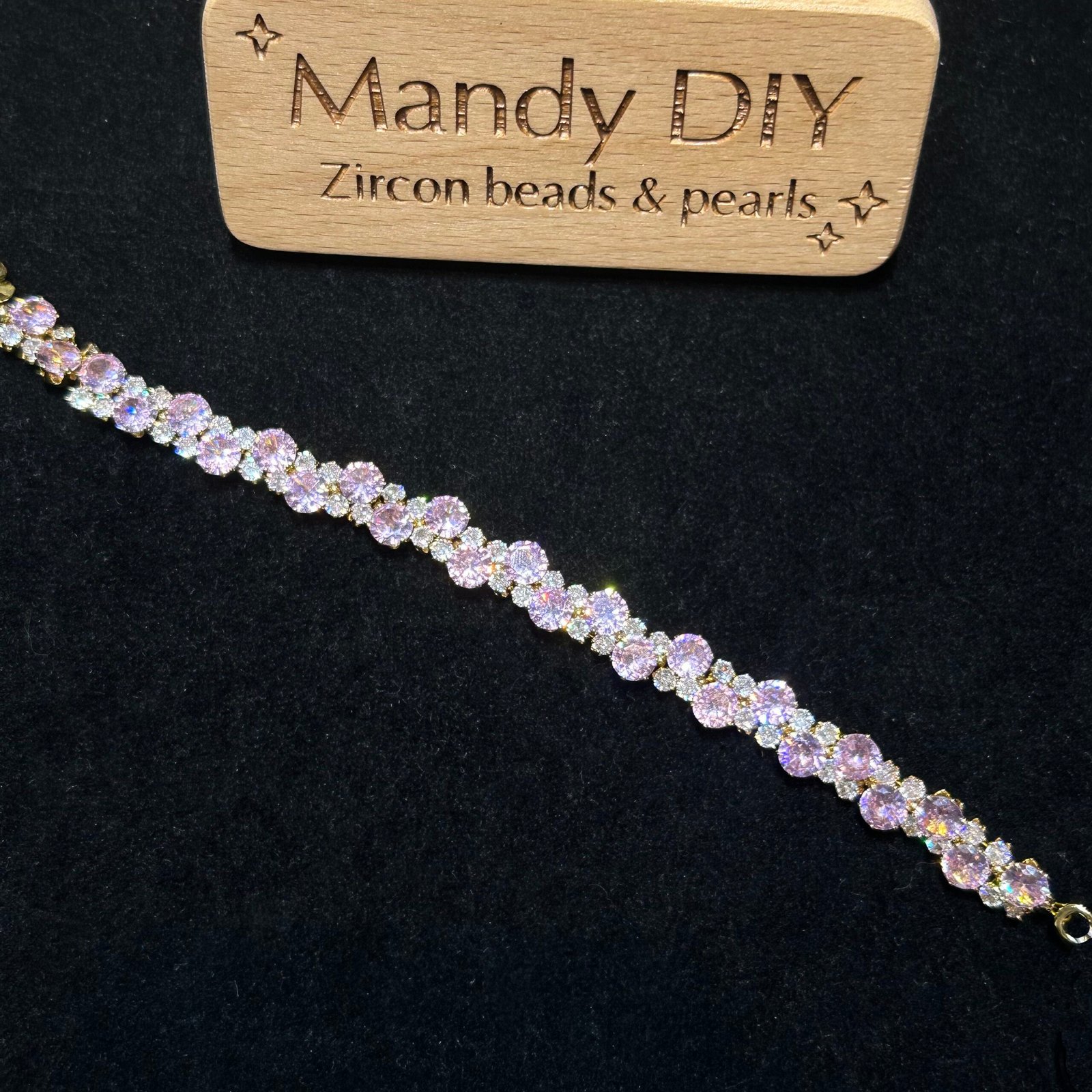 187-2 Kit 231 (Tutorial Ready) | DIY Bracelet Kit with 5A Zircon Beads | All-Inclusive Beginner Jewelry Making Gift for Women | Video Guide Included - Image 1