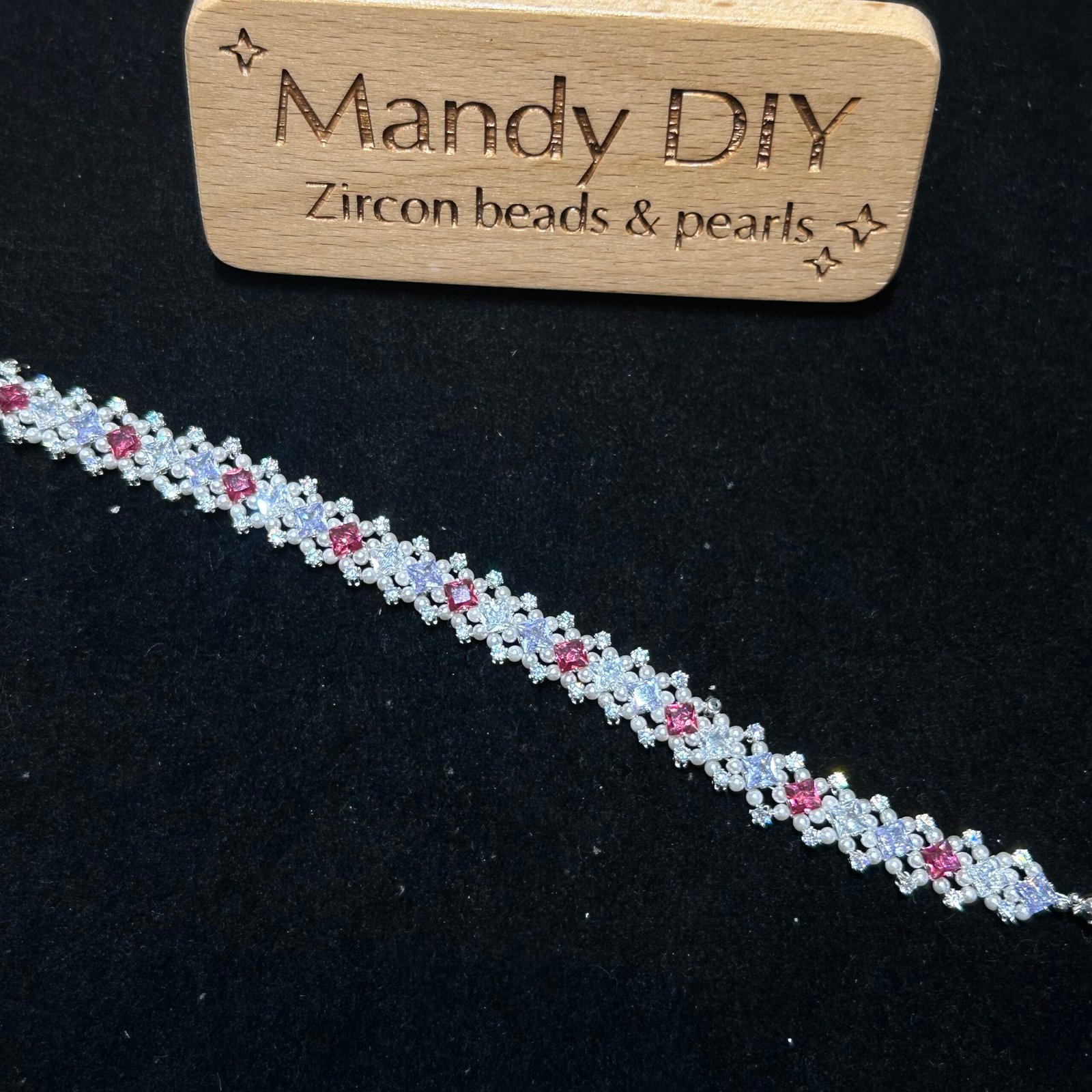 190-1 Kit 313 (Tutorial Ready) | DIY Bracelet Kit with 5A Zircon Beads | All-Inclusive Beginner Jewelry Making Gift for Women | Video Guide Included - Image 1