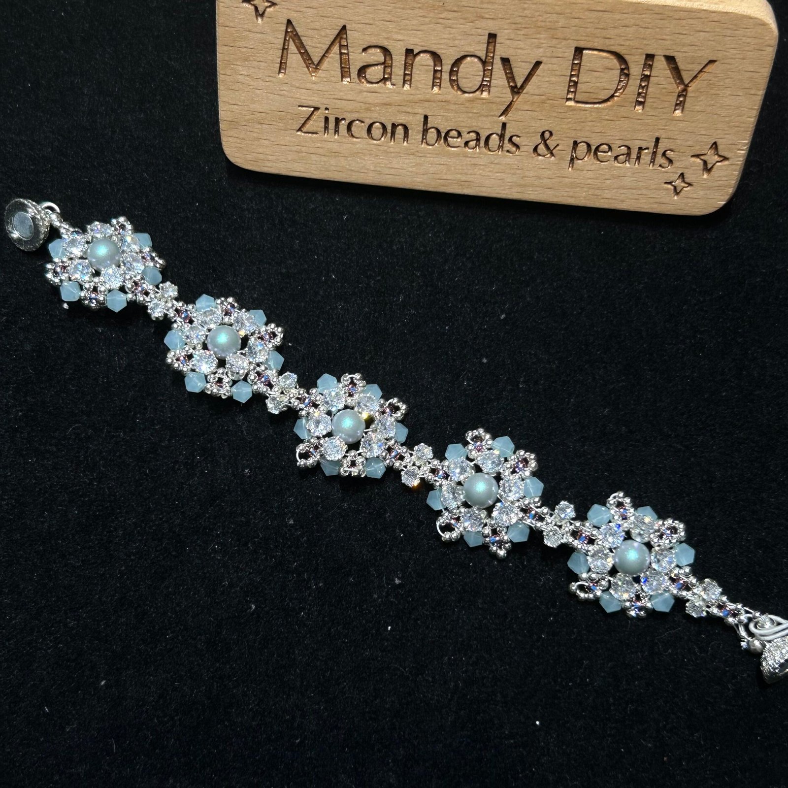 191-2 Kit 173(Tutorial Ready) | DIY Bracelet Kit with 5A Zircon Beads | All-Inclusive Beginner Jewelry Making Gift for Women | Video Guide Included - Image 1