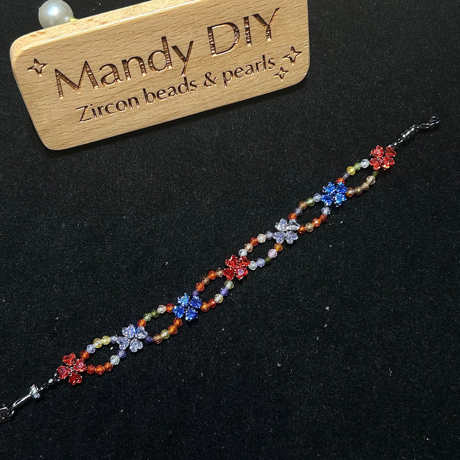 209-1 Kit 371 (Tutorial Ready) | DIY Bracelet Kit with 5A Zircon Beads | All-Inclusive Beginner Jewelry Making Gift for Women | Video Guide Included - Image 1