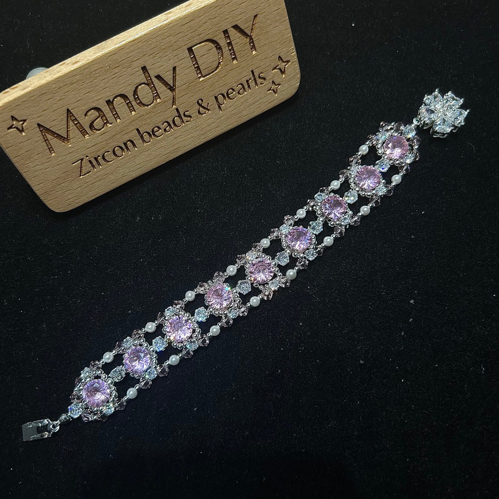 211-1 Kit 375 (Tutorial Ready) | DIY Bracelet Kit with 5A Zircon Beads | All-Inclusive Beginner Jewelry Making Gift for Women | Video Guide Included - Image 1