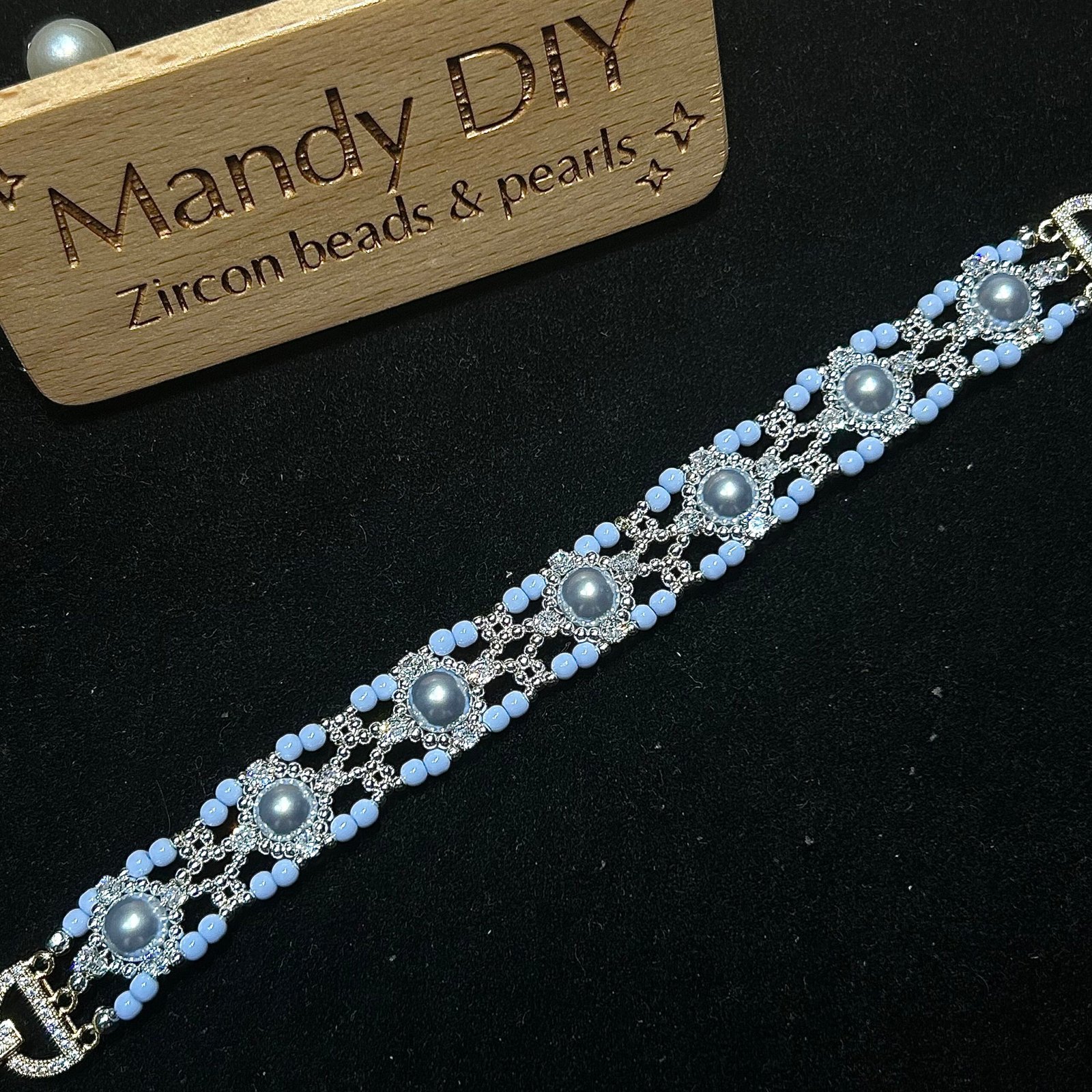 215-1 Kit 379 (Tutorial Ready) | DIY Bracelet Kit with 5A Zircon Beads | All-Inclusive Beginner Jewelry Making Gift for Women | Video Guide Included - Image 1