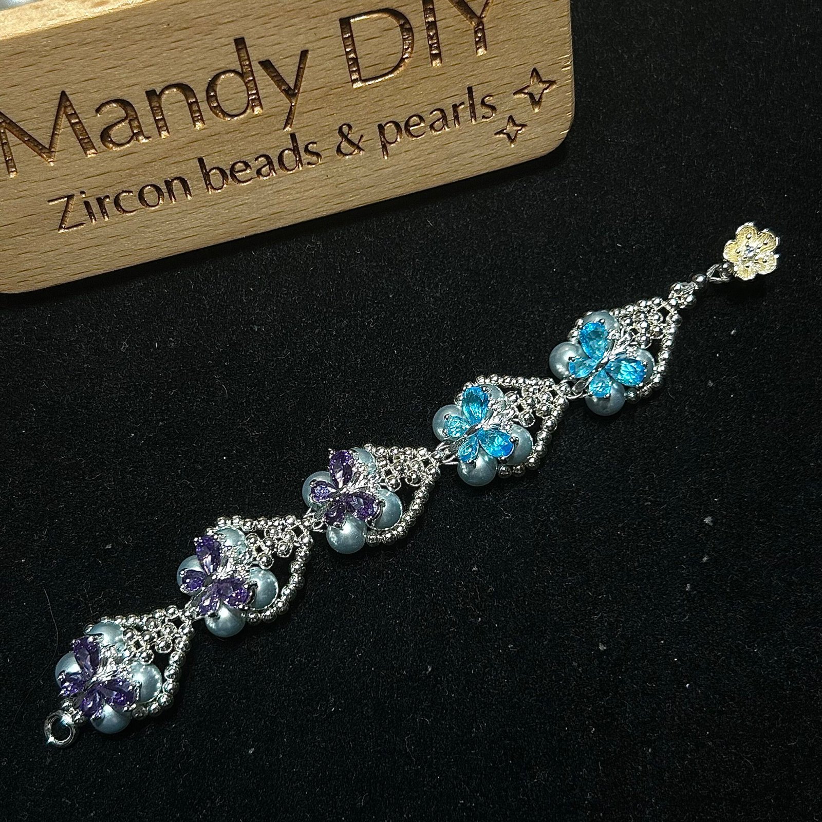 216-1 Kit 55 (Tutorial Ready) | DIY Bracelet Kit with 5A Zircon Beads | All-Inclusive Beginner Jewelry Making Gift for Women | Video Guide Included - Image 1