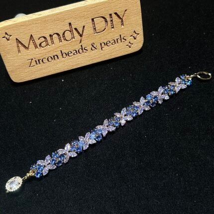 Kit 176 | DIY Bracelet Kit with 5A Zircon Beads | All-Inclusive Beginner Jewelry Making Gift for Women | Video Guide Included