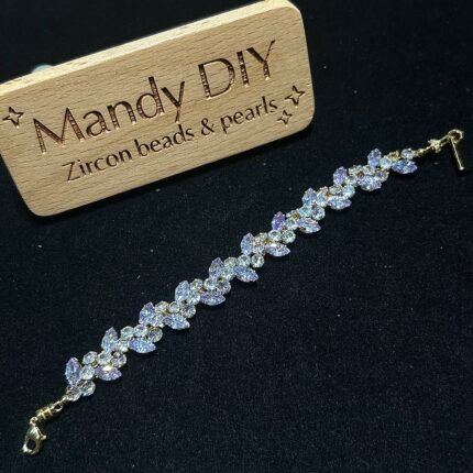 Kit 261 (Tutorial Ready) | DIY Bracelet Kit with 5A Zircon Beads | All-Inclusive Beginner Jewelry Making Gift for Women | Video Guide Included