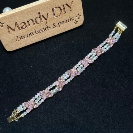 Kit 90 | DIY Bracelet Kit with 5A Zircon Beads | All-Inclusive Beginner Jewelry Making Gift for Women | Video Guide Included