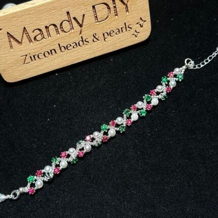 Kit 107 | DIY Bracelet Kit with 5A Zircon Beads | All-Inclusive Beginner Jewelry Making Gift for Women | Video Guide Included