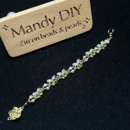 Kit 58 | DIY Bracelet Kit with 5A Zircon Beads | All-Inclusive Beginner Jewelry Making Gift for Women | Video Guide Included