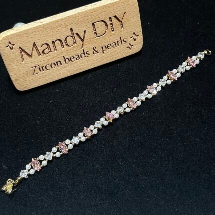 Kit 212 (Tutorial Ready) | DIY Bracelet Kit with 5A Zircon Beads | All-Inclusive Beginner Jewelry Making Gift for Women | Video Guide Included