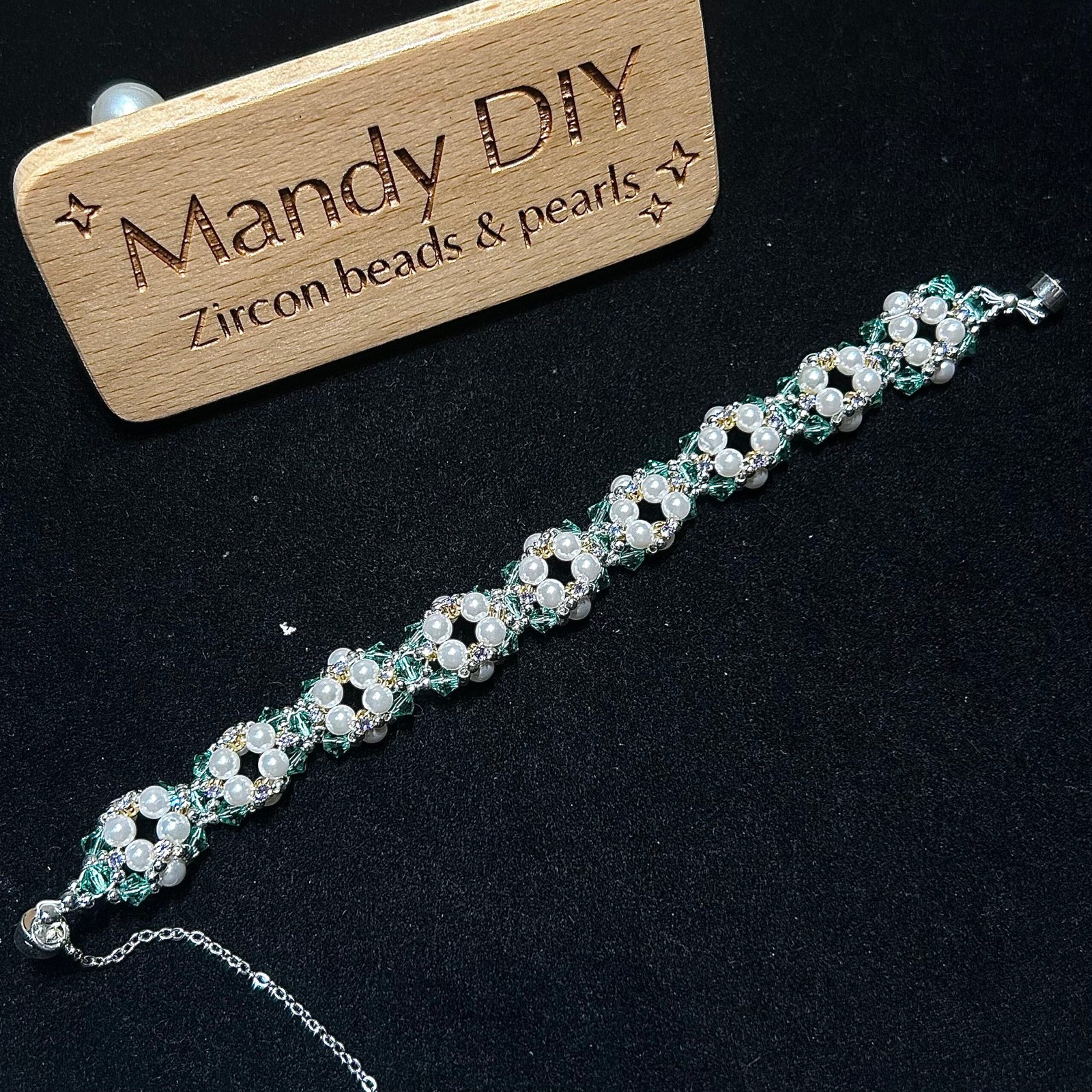 260-1 Kit 219 (Tutorial Ready) | DIY Bracelet Kit with 5A Zircon Beads | All-Inclusive Beginner Jewelry Making Gift for Women | Video Guide Included - Image 1