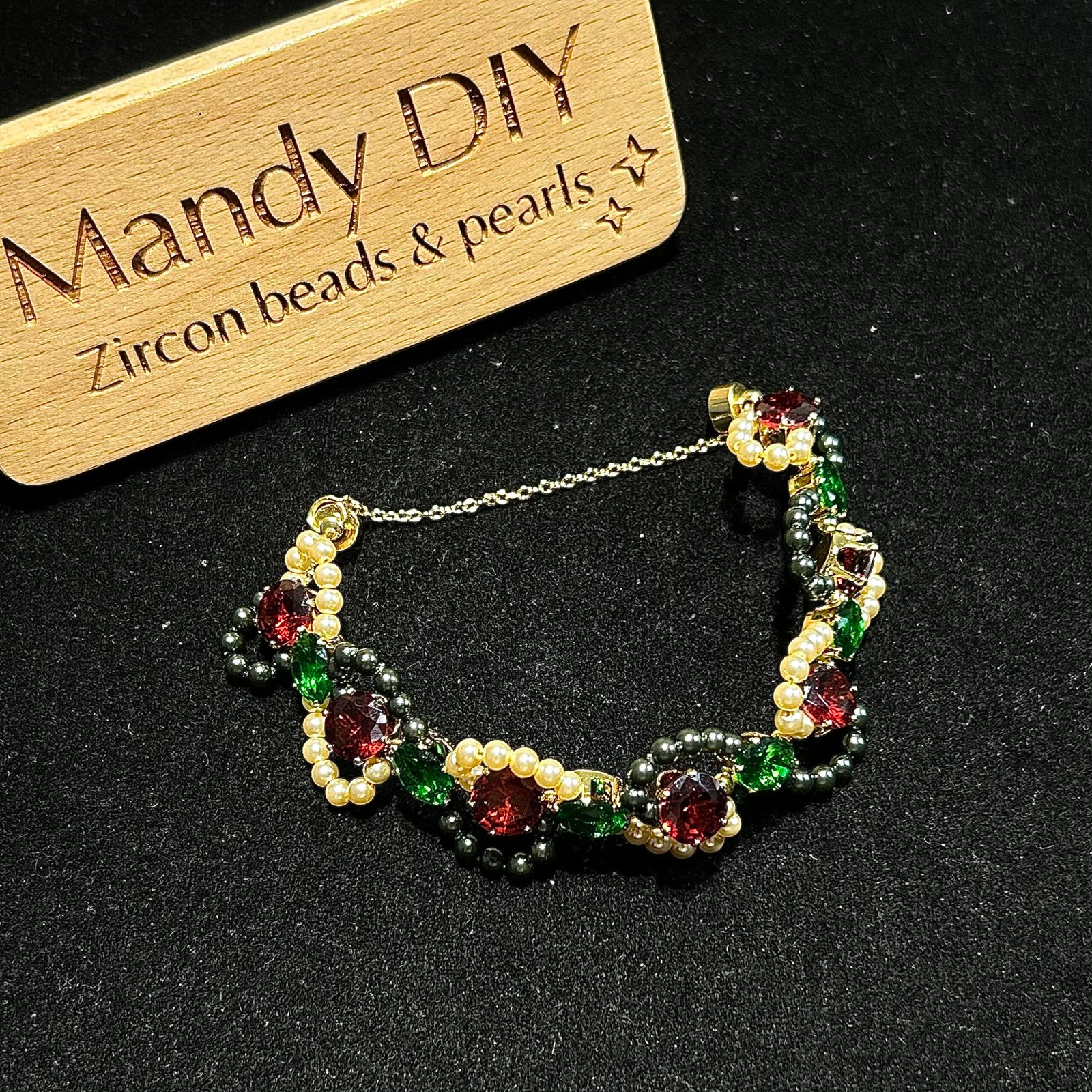 270-1 Kit 370 | DIY Bracelet Kit with 5A Zircon Beads | All-Inclusive Beginner Jewelry Making Gift for Women | Video Guide Included - Image 1