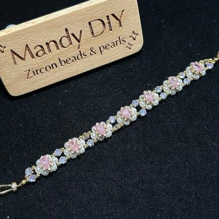 Kit 14 (Tutorial Ready) | DIY Bracelet Kit with 5A Zircon Beads | All-Inclusive Beginner Jewelry Making Gift for Women | Video Guide Included