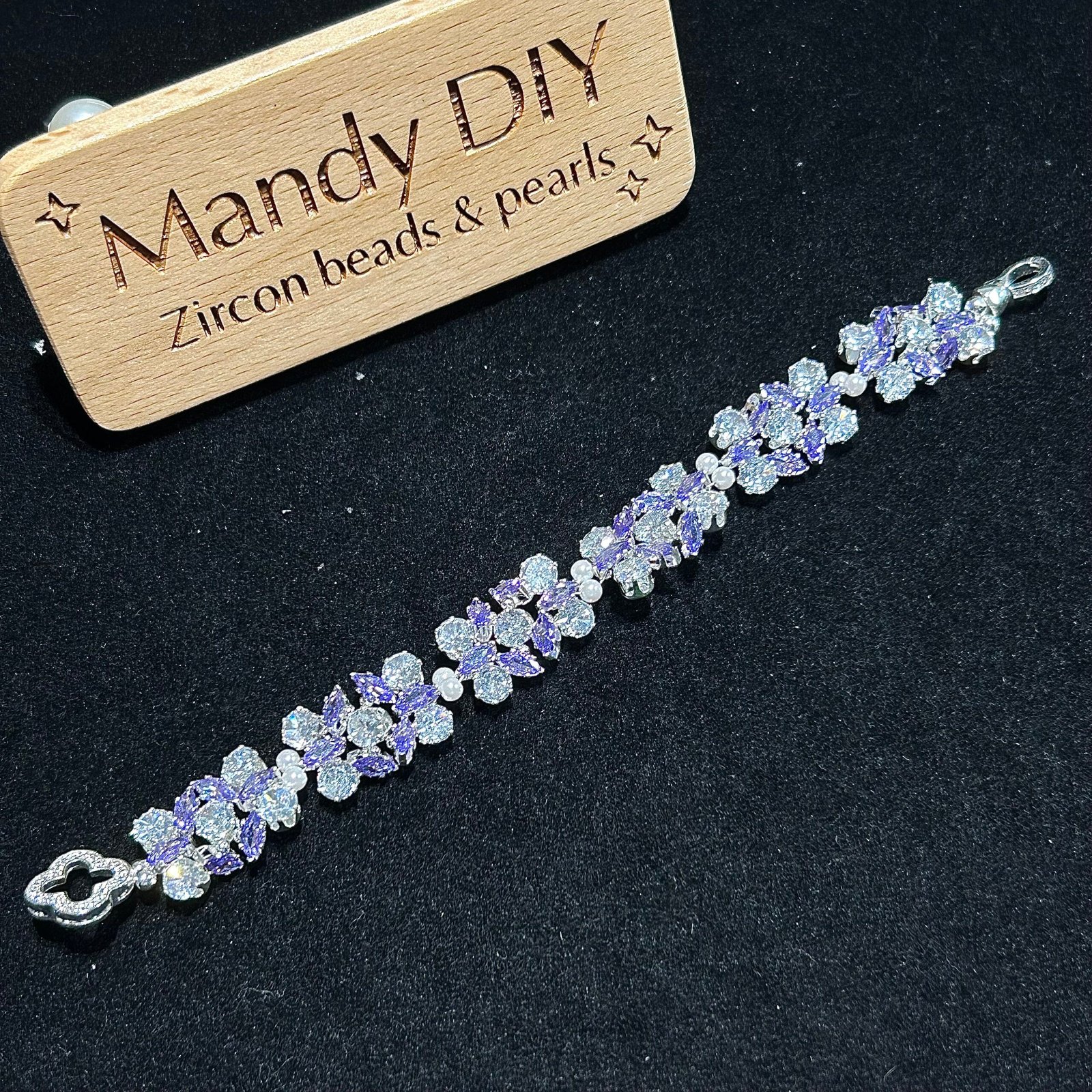 276-1 Kit 203 (Tutorial Ready) | DIY Bracelet Kit with 5A Zircon Beads | All-Inclusive Beginner Jewelry Making Gift for Women | Video Guide Included - Image 1