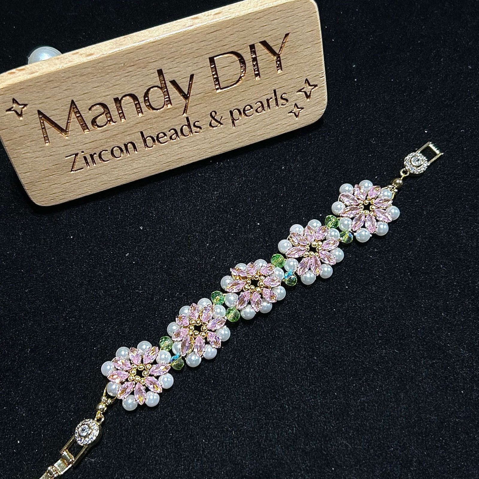 281-1 Kit 28 | DIY Bracelet Kit with 5A Zircon Beads | All-Inclusive Beginner Jewelry Making Gift for Women | Video Guide Included - Image 1