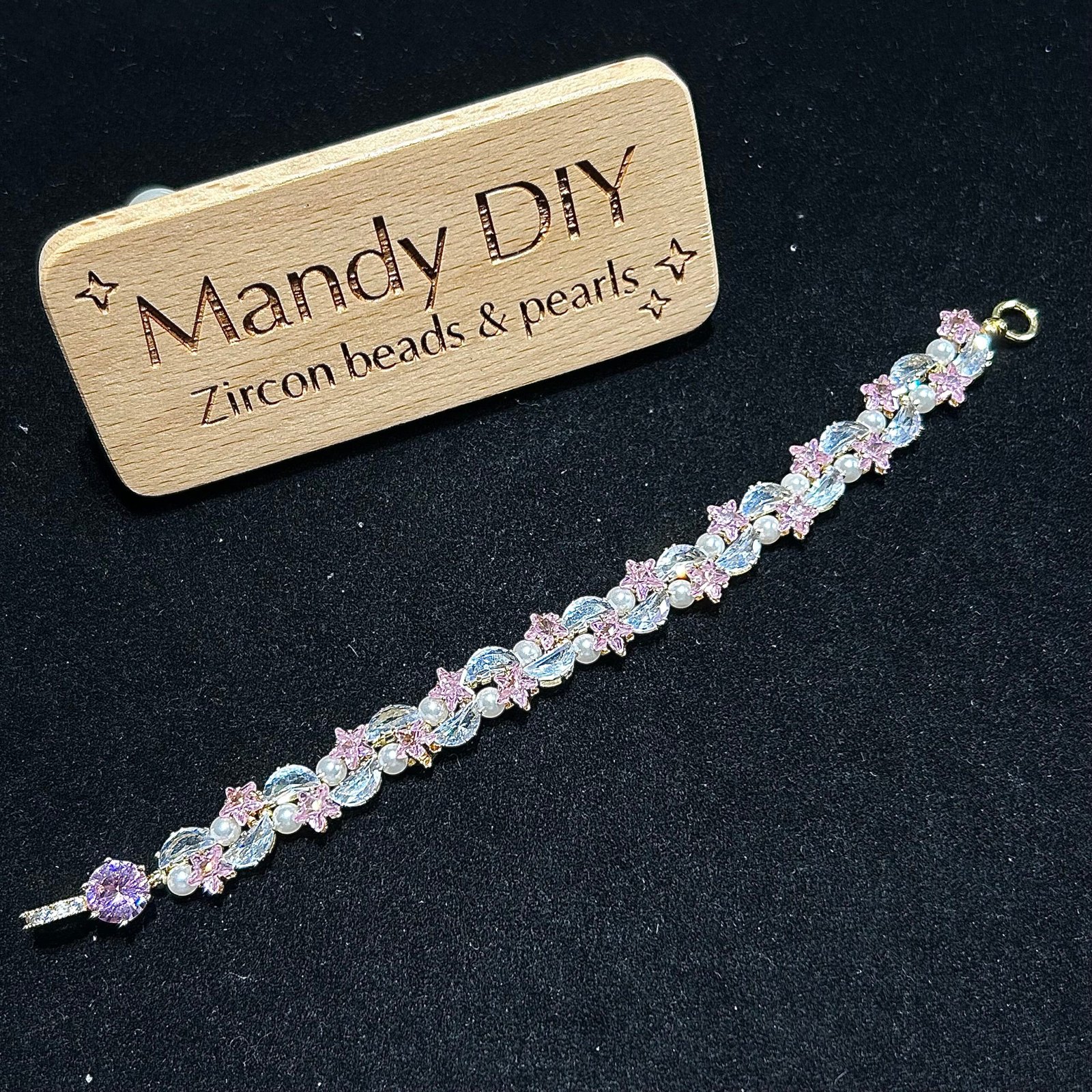 283-1 Kit 42 | DIY Bracelet Kit with 5A Zircon Beads | All-Inclusive Beginner Jewelry Making Gift for Women | Video Guide Included - Image 1