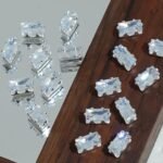 Rectangle Diamond 1.5*3mm Zircon Beads Gold Base silver Base Black base 100PCS - Image 2