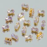 Rectangle Diamond 1.5*3mm Zircon Beads Gold Base silver Base Black base 100PCS - Image 14