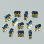 Rectangle Diamond 1.5*3mm Zircon Beads Gold Base silver Base Black base 100PCS - Image 16