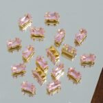 Rectangle Diamond 1.5*3mm Zircon Beads Gold Base silver Base Black base 100PCS - Image 17
