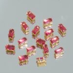 Rectangle Diamond 1.5*3mm Zircon Beads Gold Base silver Base Black base 100PCS - Image 18