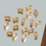 Rectangle Diamond 1.5*3mm Zircon Beads Gold Base silver Base Black base 100PCS - Image 20