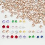 Round Diamond 4*4mm Zircon Beads Gold Base silver Base Black base 100PCS