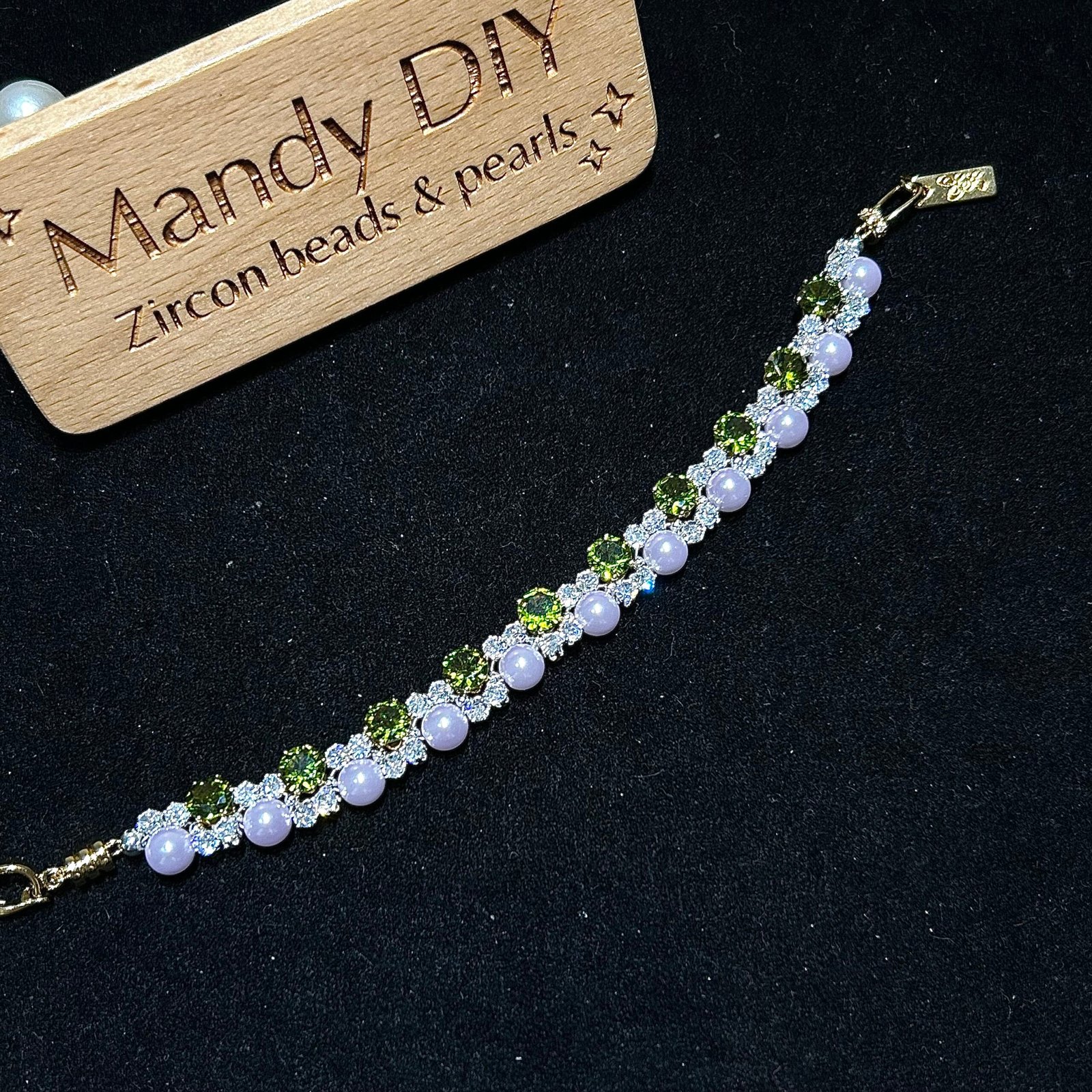 442-3 Kit 442 (Tutorial Ready) | DIY Bracelet Kit with 5A Zircon Beads | All-Inclusive Beginner Jewelry Making Gift for Women | Video Guide Included - Image 1