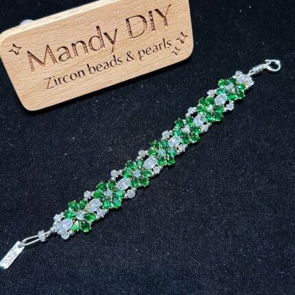 Kit 444 (Tutorial Ready) | DIY Bracelet Kit with 5A Zircon Beads | All-Inclusive Beginner Jewelry Making Gift for Women | Video Guide Included