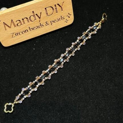 Kit 454(Tutorial Ready) | DIY Bracelet Kit with 5A Zircon Beads | All-Inclusive Beginner Jewelry Making Gift for Women | Video Guide Included