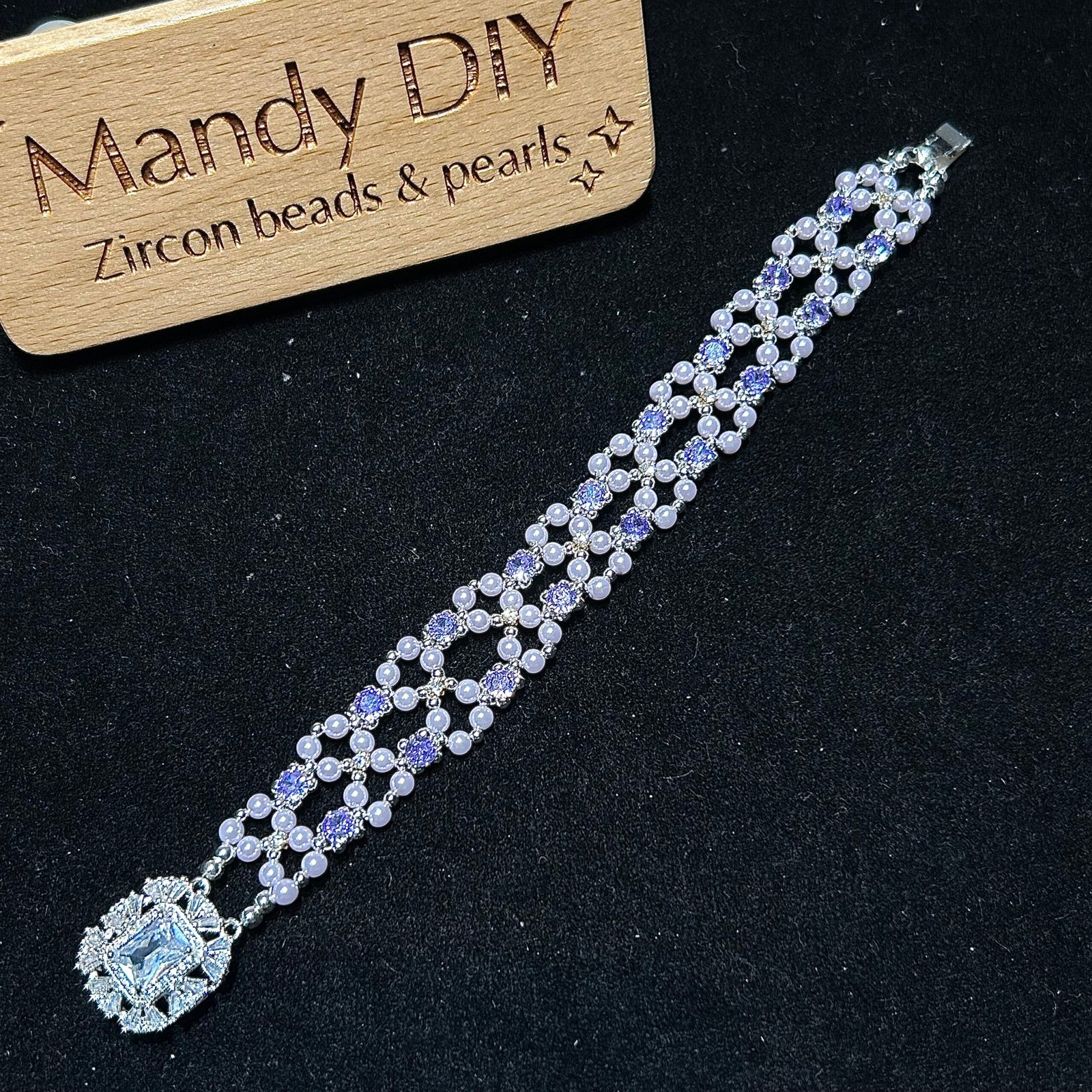 461-3 Kit 461 (Tutorial Ready) | DIY Bracelet Kit with 5A Zircon Beads | All-Inclusive Beginner Jewelry Making Gift for Women | Video Guide Included - Image 1