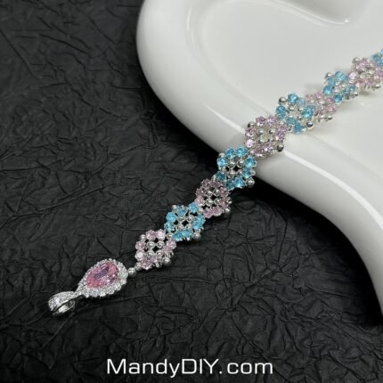 Kit 429 (Tutorial Ready) | DIY Bracelet Kit with 5A Zircon Beads | All-Inclusive Beginner Jewelry Making Gift for Women | Video Guide Included