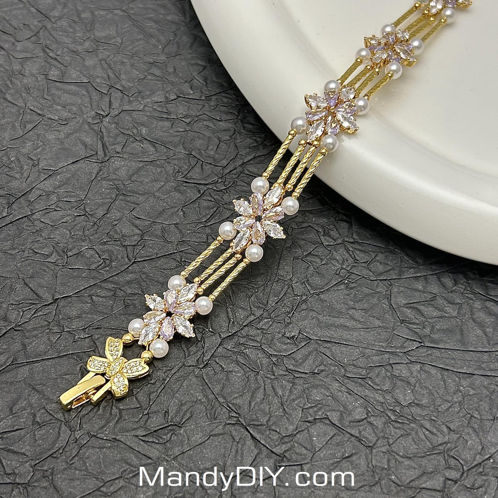 470-1 Kit 470 (Tutorial Ready) | DIY Bracelet Kit with 5A Zircon Beads | All-Inclusive Beginner Jewelry Making Gift for Women | Video Guide Included - Image 1