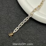 Kit 475 | DIY Bracelet Kit with 5A Zircon Beads | All-Inclusive Beginner Jewelry Making Gift for Women | Video Guide Included