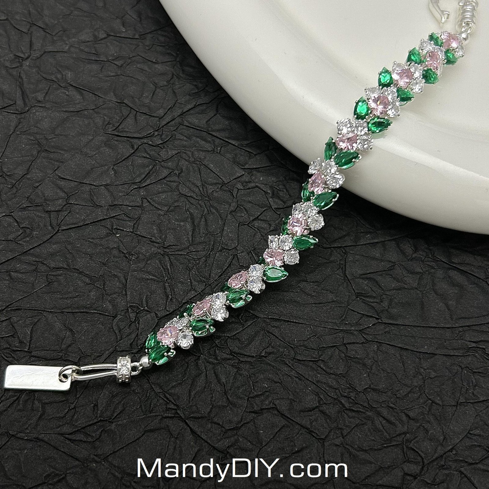 498-1 Kit 498(Tutorial Ready) | DIY Bracelet Kit with 5A Zircon Beads | All-Inclusive Beginner Jewelry Making Gift for Women | Video Guide Included - Image 1