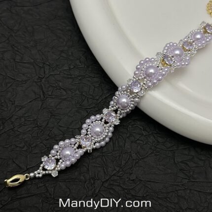 Kit 511 | DIY Bracelet Kit with 5A Zircon Beads | All-Inclusive Beginner Jewelry Making Gift for Women | Video Guide Included