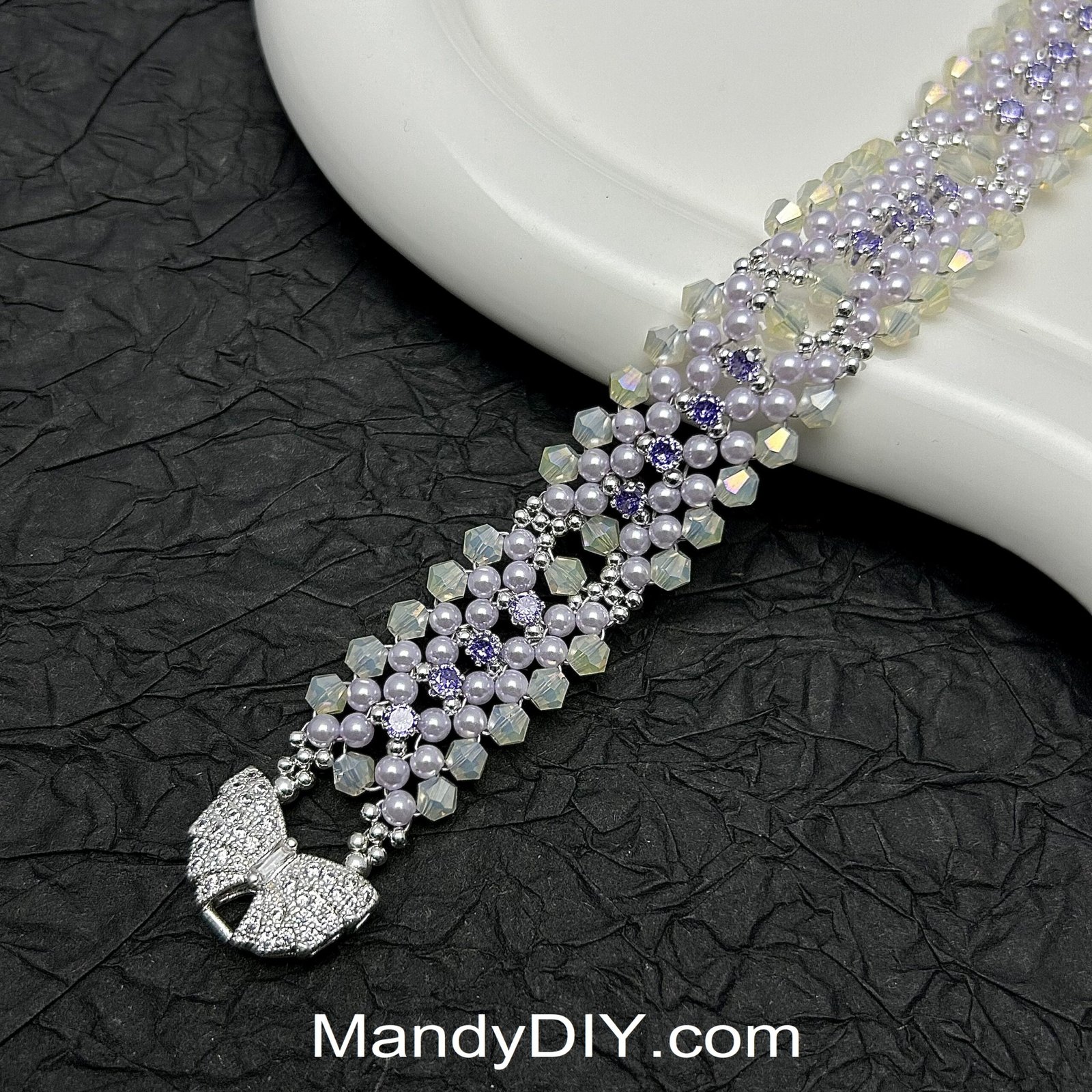 515-1 Kit 515(Tutorial Ready) | DIY Bracelet Kit with 5A Zircon Beads | All-Inclusive Beginner Jewelry Making Gift for Women | Video Guide Included - Image 1