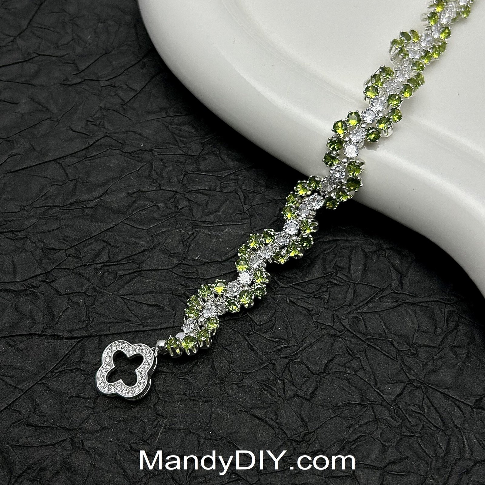 524-1 Kit 524 (Tutorial Ready)| DIY Bracelet Kit with 5A Zircon Beads | All-Inclusive Beginner Jewelry Making Gift for Women | Video Guide Included - Image 1