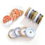 Korean gold-plated flexible steel wire, color-preserving, suitable for pearl jewelry making, handmade DIY beading, bracelets, necklaces, and other jewelry accessories.