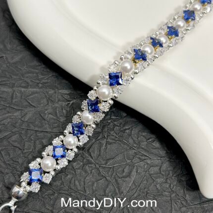 Kit 554 (Tutorial Ready) | DIY Bracelet Kit with 5A Zircon Beads | All-Inclusive Beginner Jewelry Making Gift for Women | Video Guide Included | Finished Product