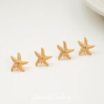 18K Gold Color-preserving Starfish Conch Earrings diy Handmade Beading Accessories Pearl Earrings Earrings Jewelry Materials - Image 4