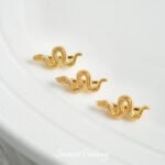 Copper plated real gold double chain three hole small snake beads handmade DIY bracelet necklace beaded loose beads jewelry accessories material - Image 6